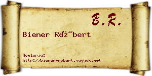 Biener Róbert névjegykártya